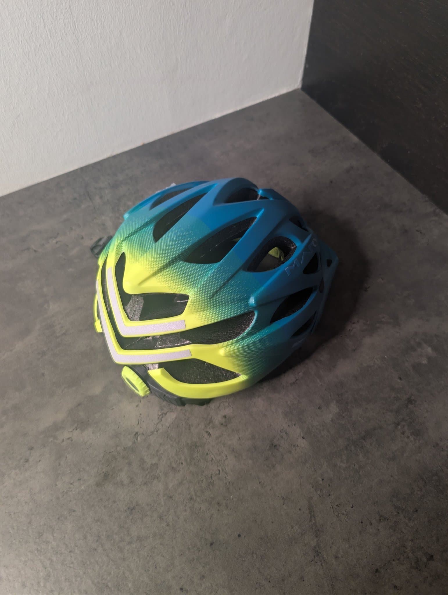 NY! Cykelhjälm Meteor CM1 Marven - Strl S 52-56 - Blå/Gul - Oanvänd