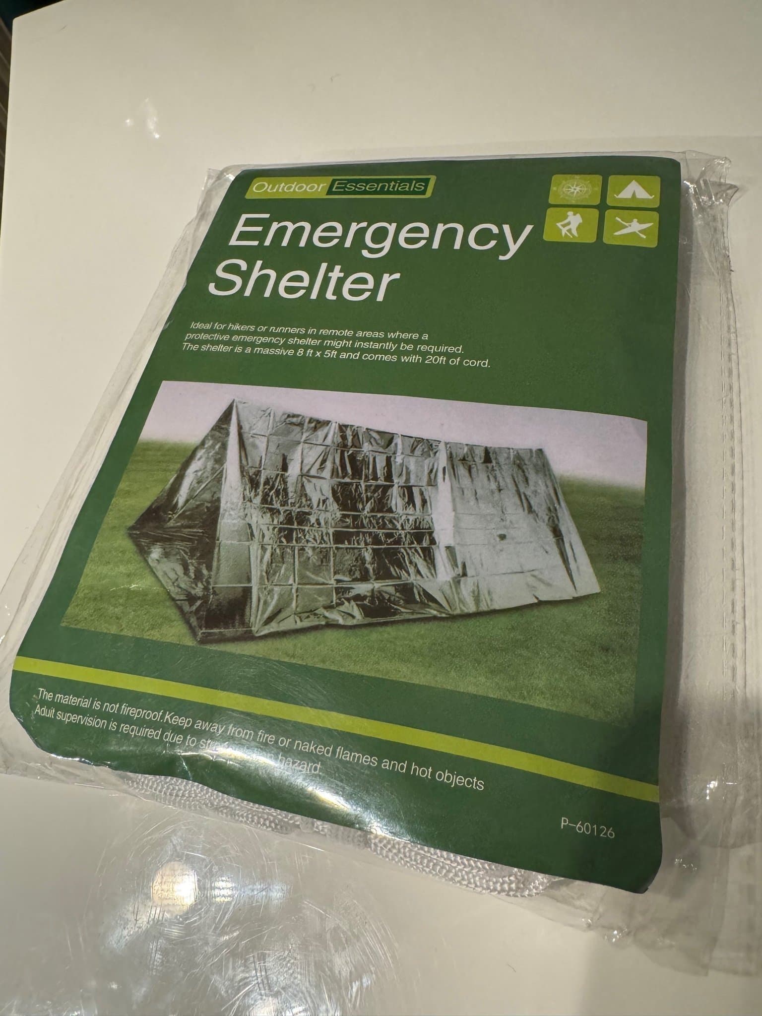 Lättvikts nödtält för 2 personer