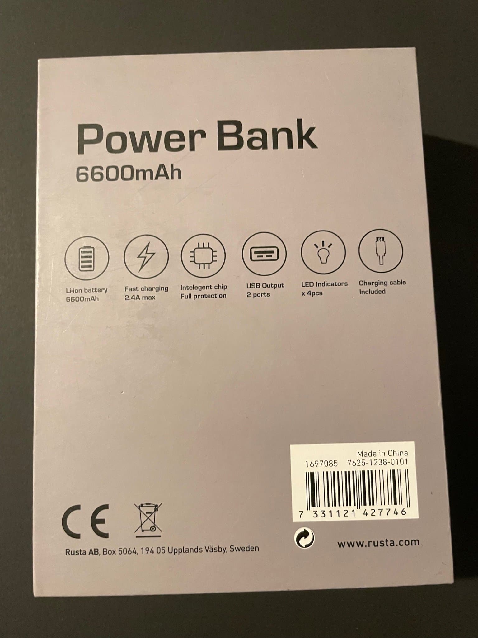 Power Bank 6600mAh