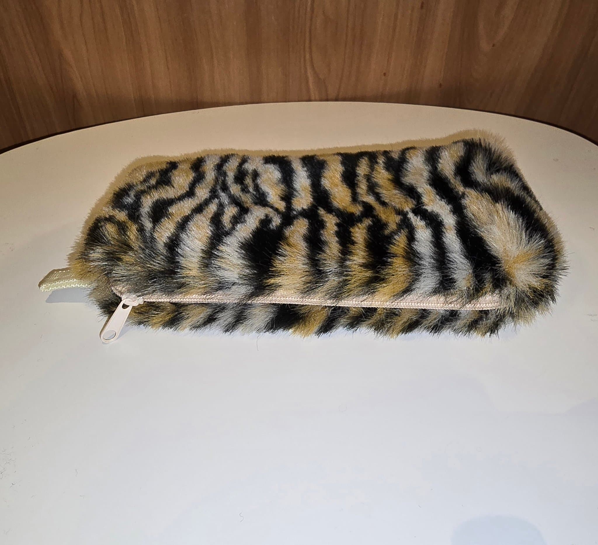 Söt sminkväska tigermönster~Perfekt för att förvara smink eller andra småsaker.