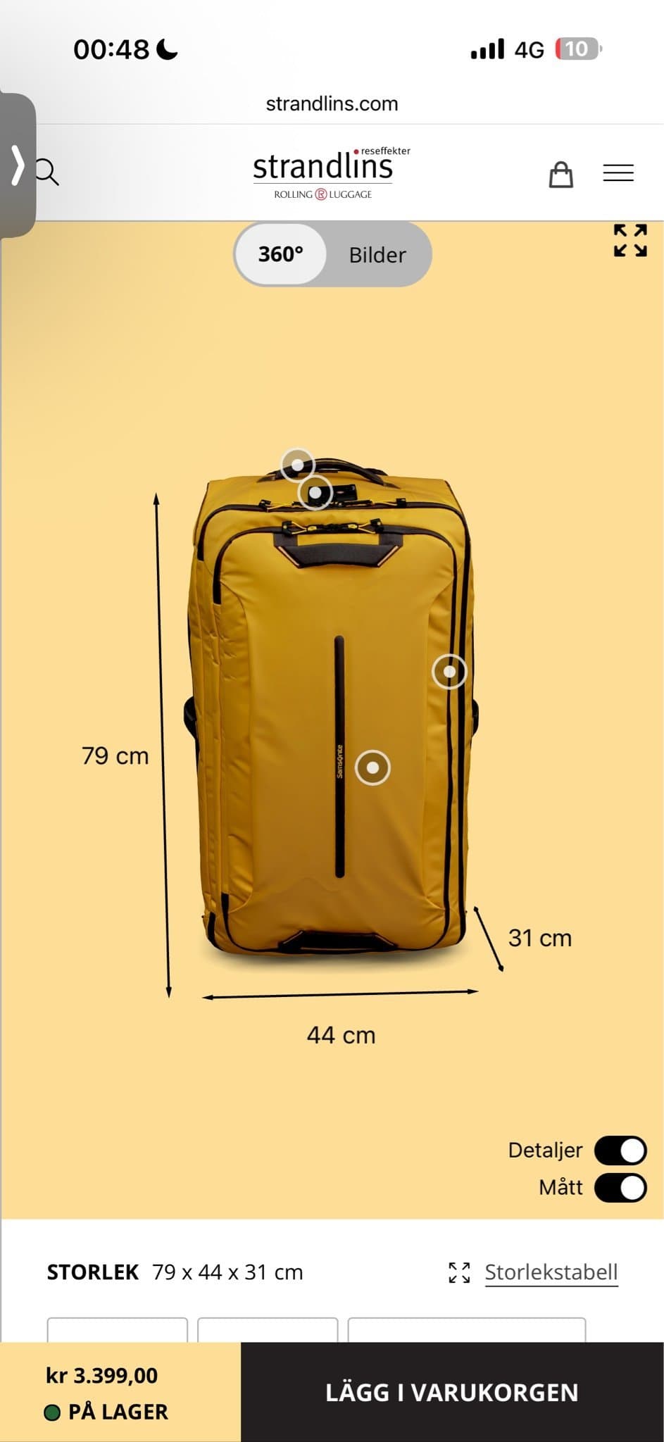 Ny Samsonite 142 liter Resväska ECODIVER Duffelväska med hjul 79 cm