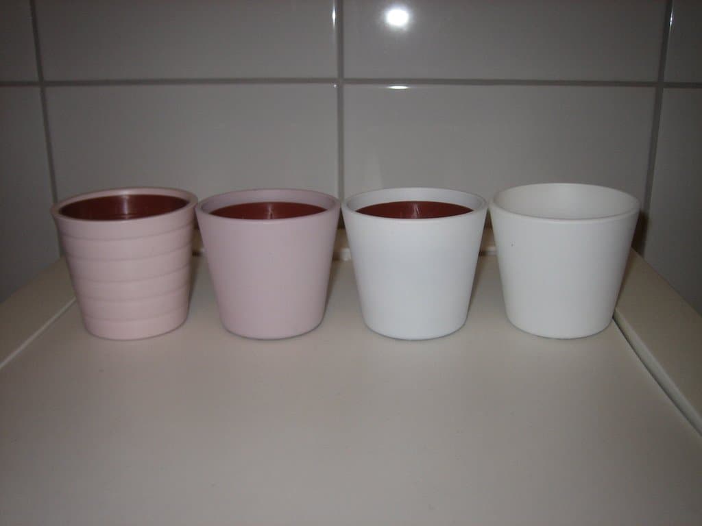 FYRA SMÅ KRUKOR + TRE INNERKRUKOR frösådd sticklingar