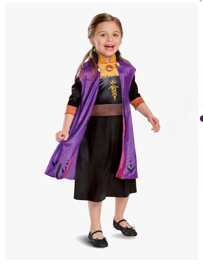 Fastelavnsdräkt Disney Frozen2 Anna, brun kjol