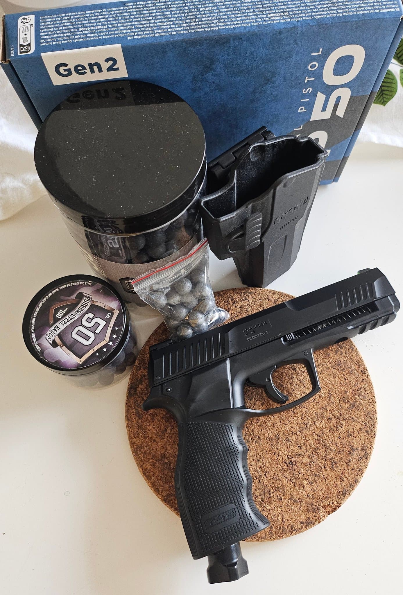 Umarex HDP 50 Gen2 T4E paintballpistol med tillbehör