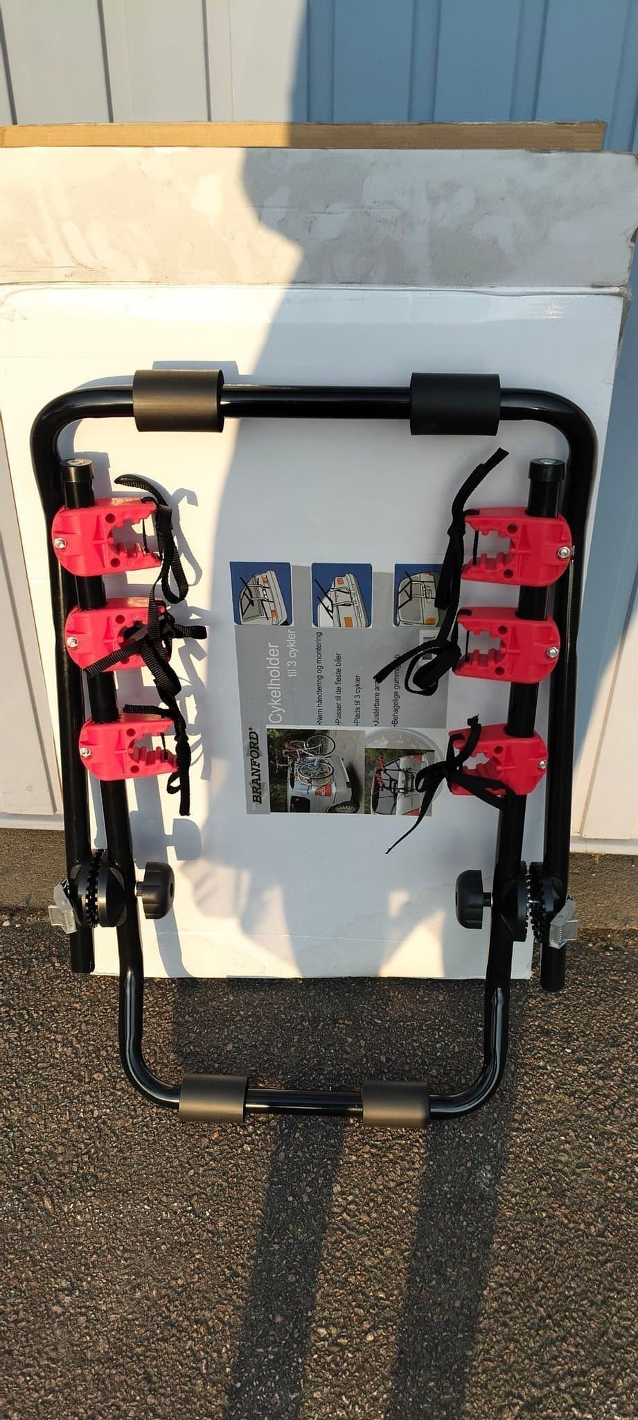Branford Cykelhållare för 3 cyklar dragkrok behövs ej