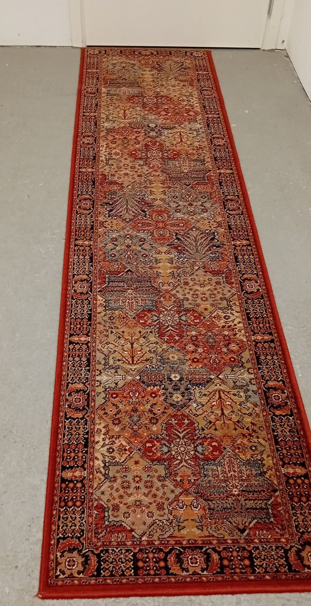 Vacker ull Matta, gångmatta, röd, orientalisk mönster 70×270