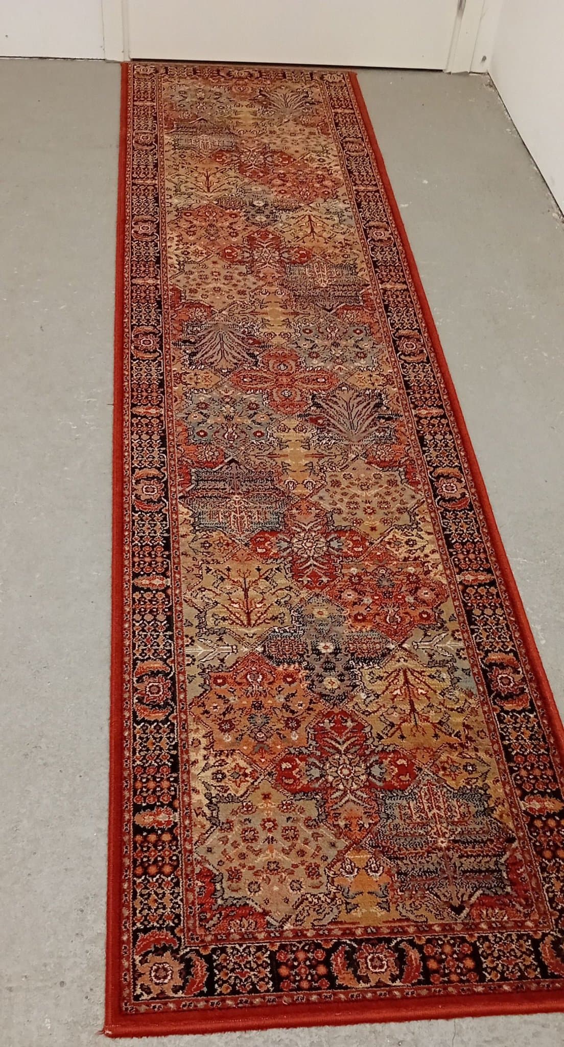 Vacker ull Matta, gångmatta, röd, orientalisk mönster 70×270