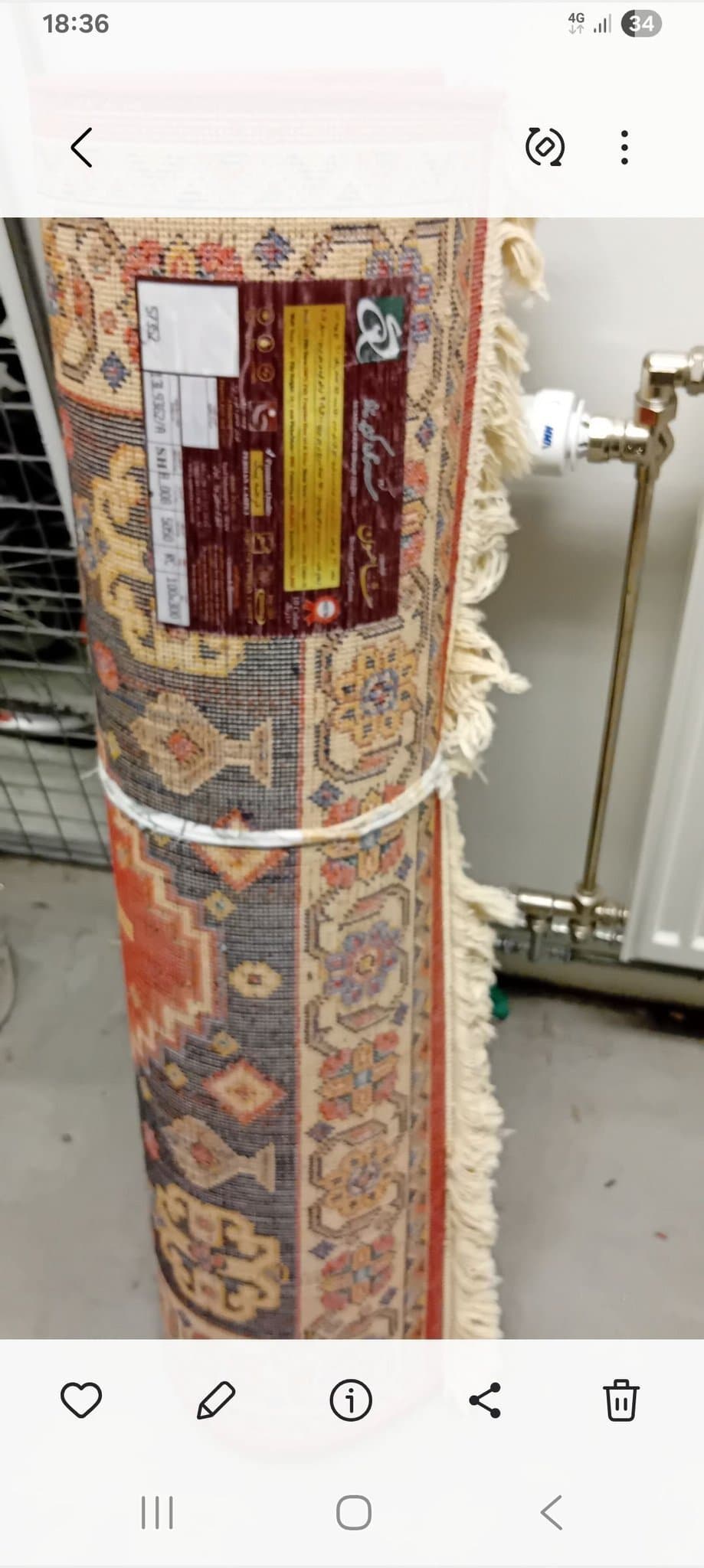 Vacker Matta Polyester och bomull 100×300