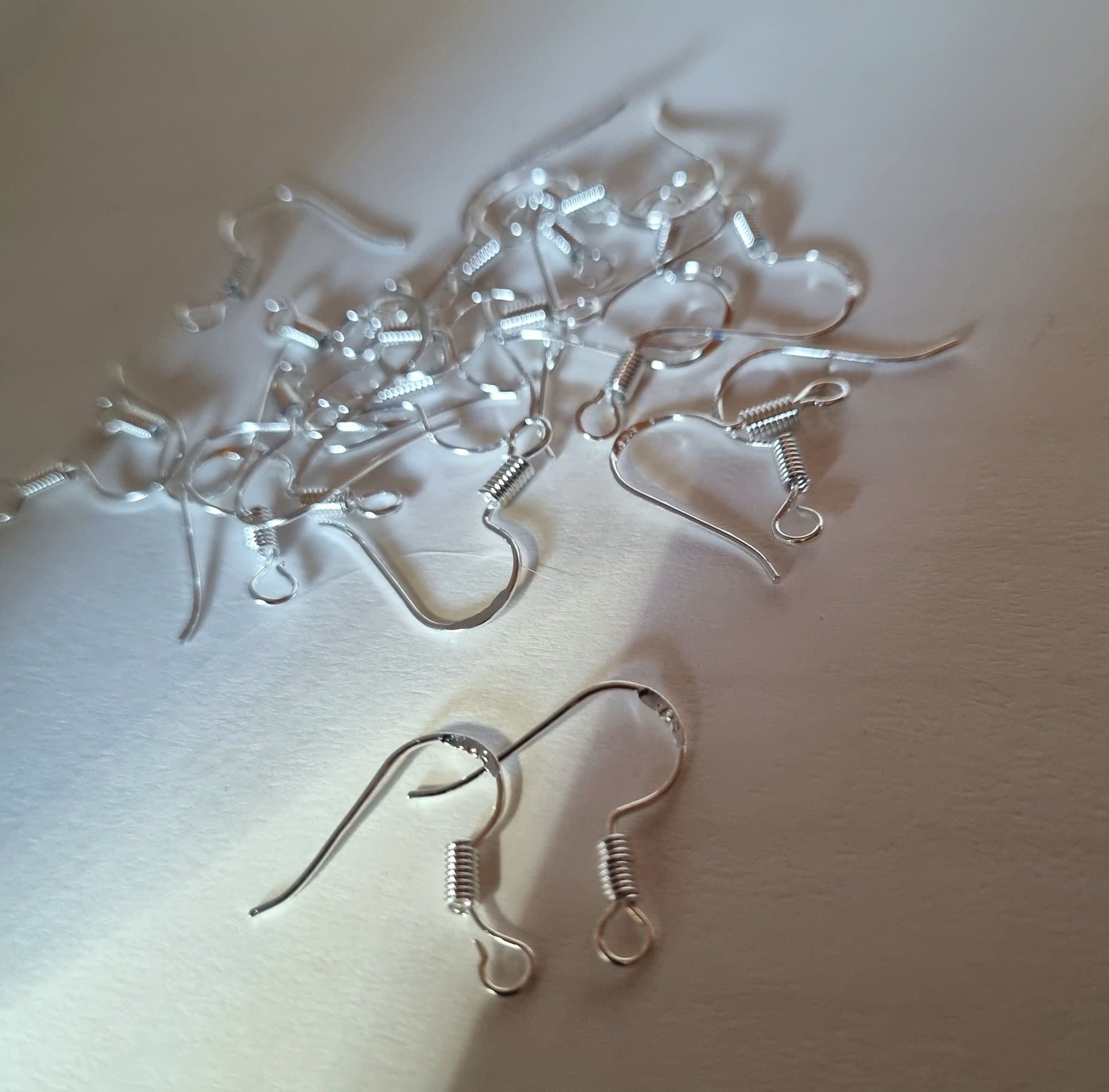 10 par Silverkrokar, örhängskrokar silver 925, diy krokar smyckestillverkning