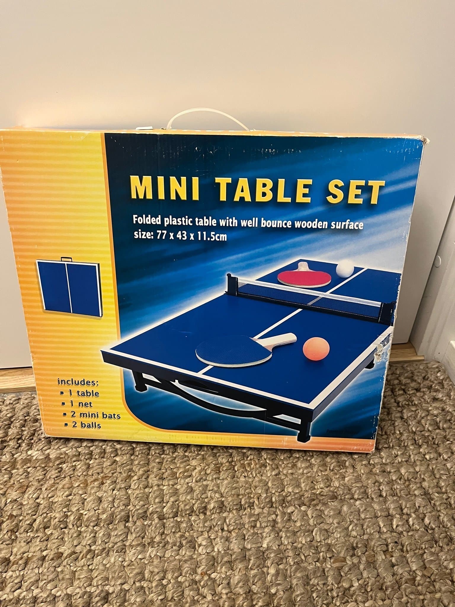 Mini vintage retro Bordtennisbord bordtennis Set