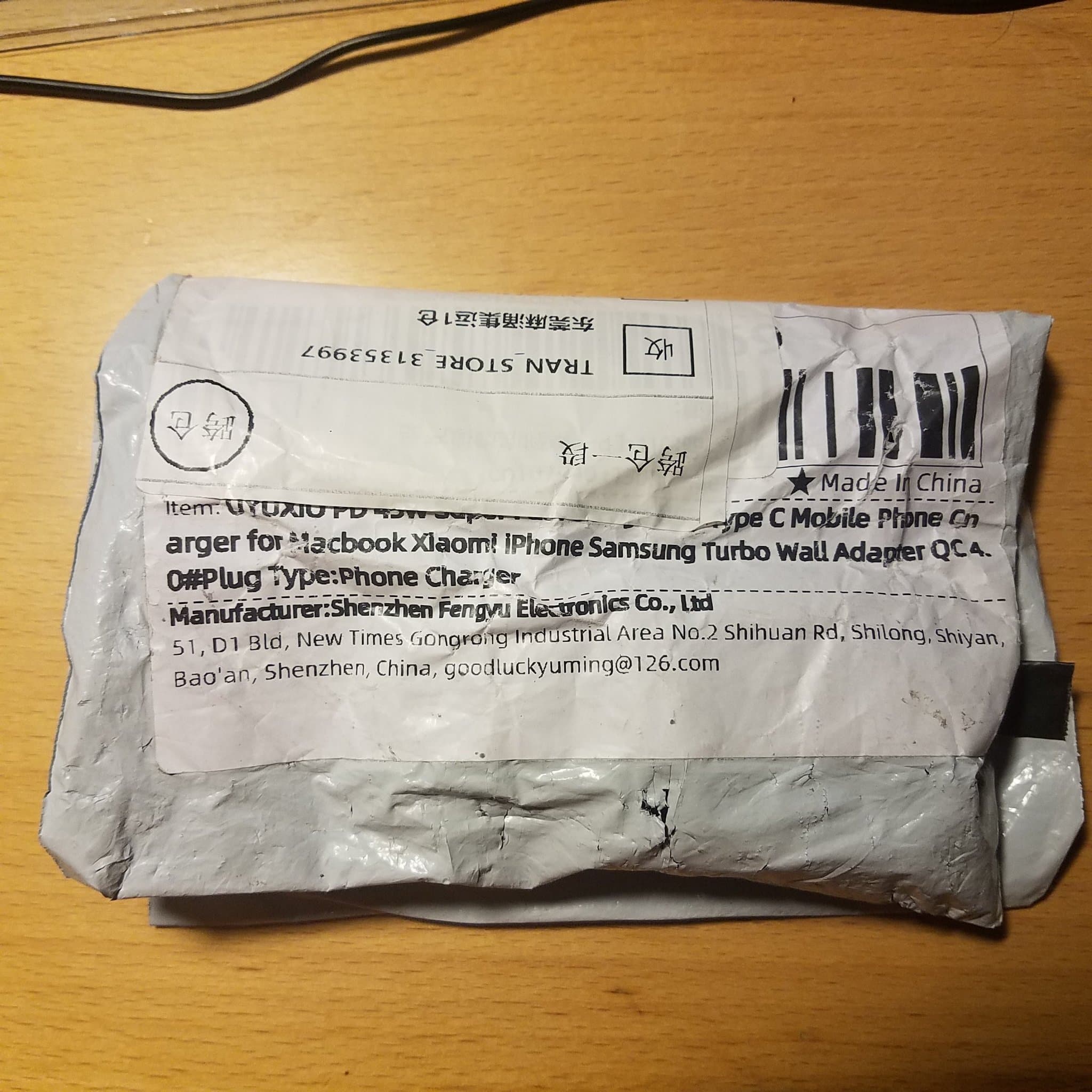 PD 45W Super Fast Charge USB Type C Charger Macbook Xiaomi iPhone Samsung QC 4.0