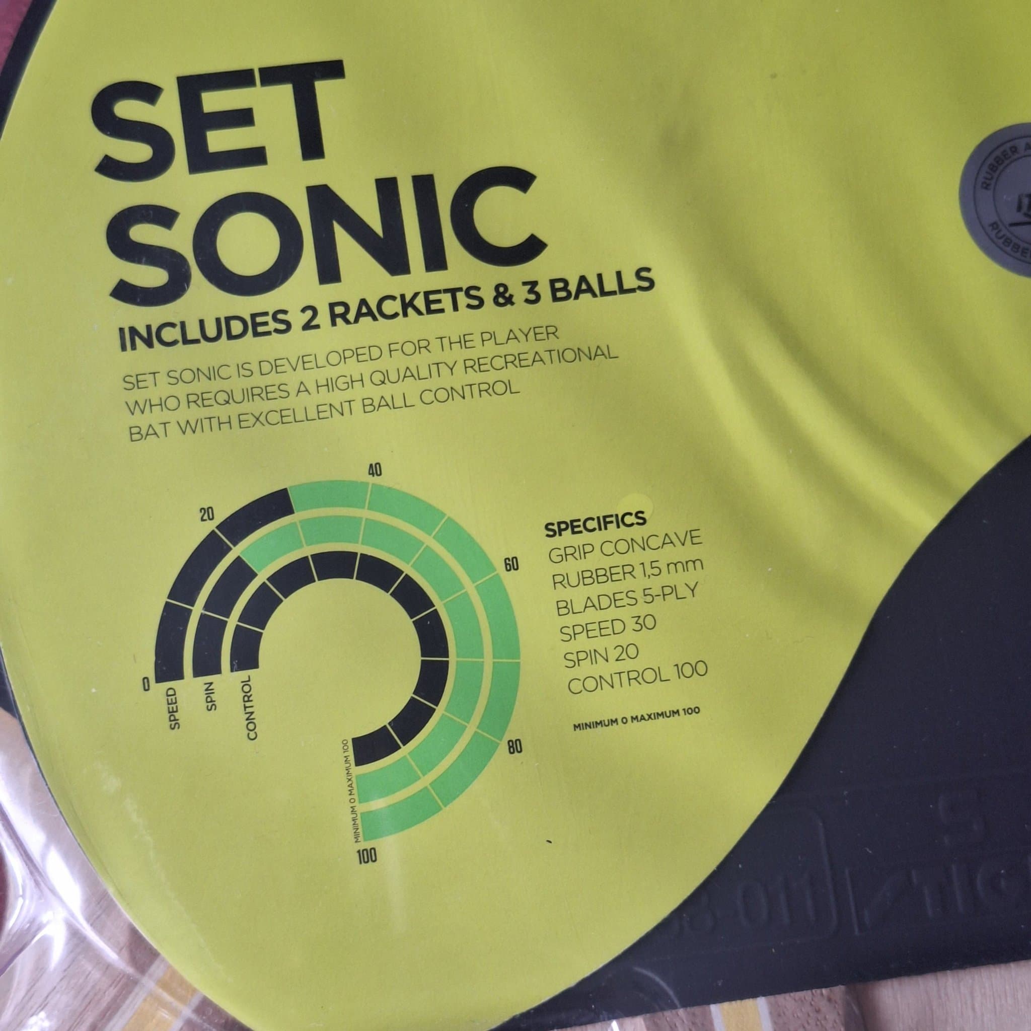 Stiga Set Sonic Bordtennisracketar och Bollar