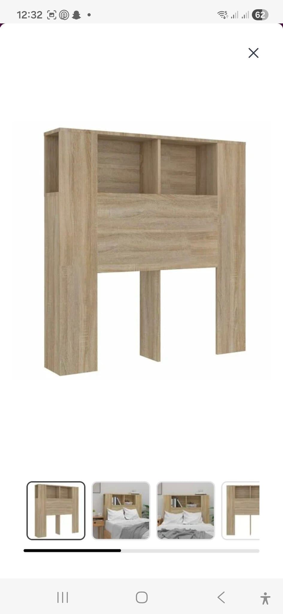 Sänggavel med förvaring