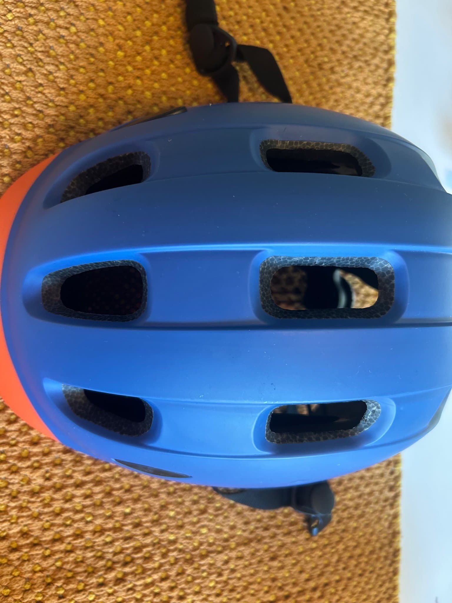 Cykelhjälm för barn, blå/orange strl 51-55 cm