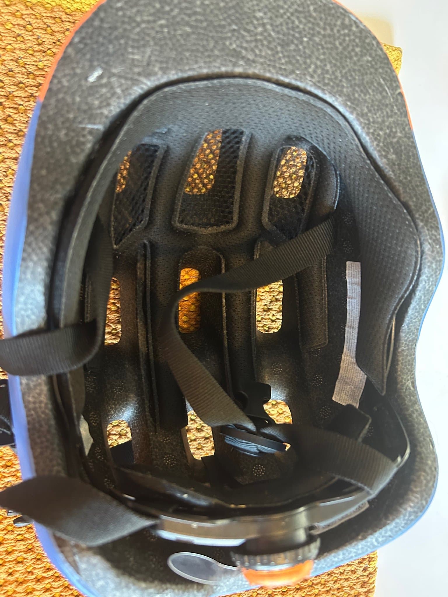 Cykelhjälm för barn, blå/orange strl 51-55 cm