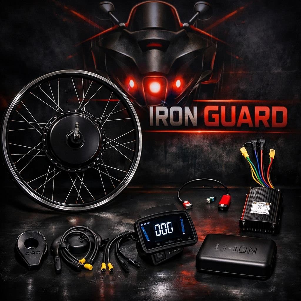 1000W Elcykel Konverteringskit Bakhjul – LCD Display – Oanvänd