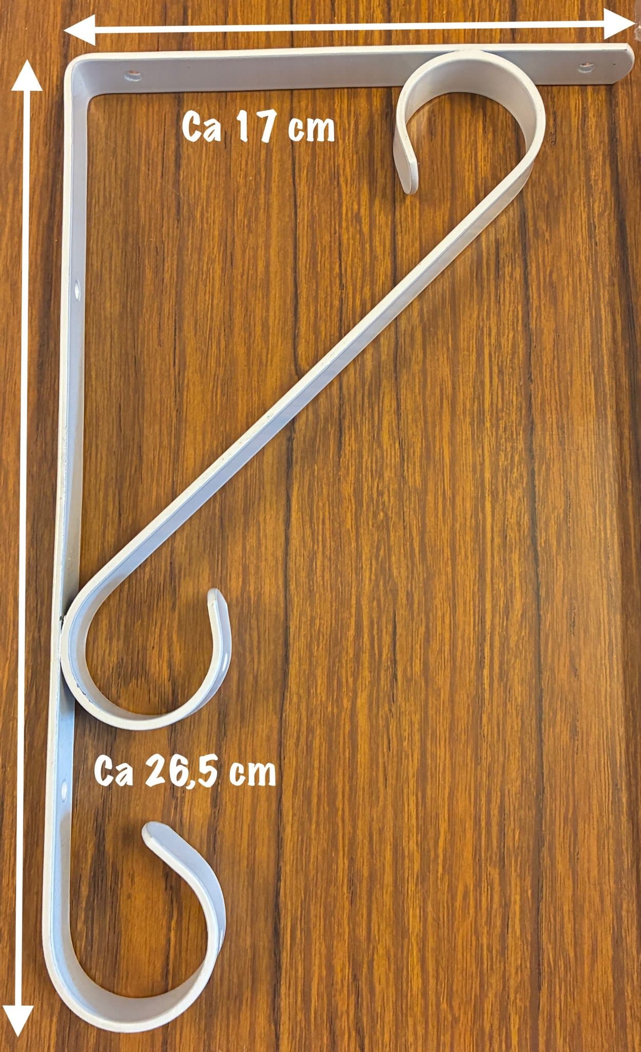 8 dekorativa förstärkta vita hyllkonsoler/konsoler/konsol i metall