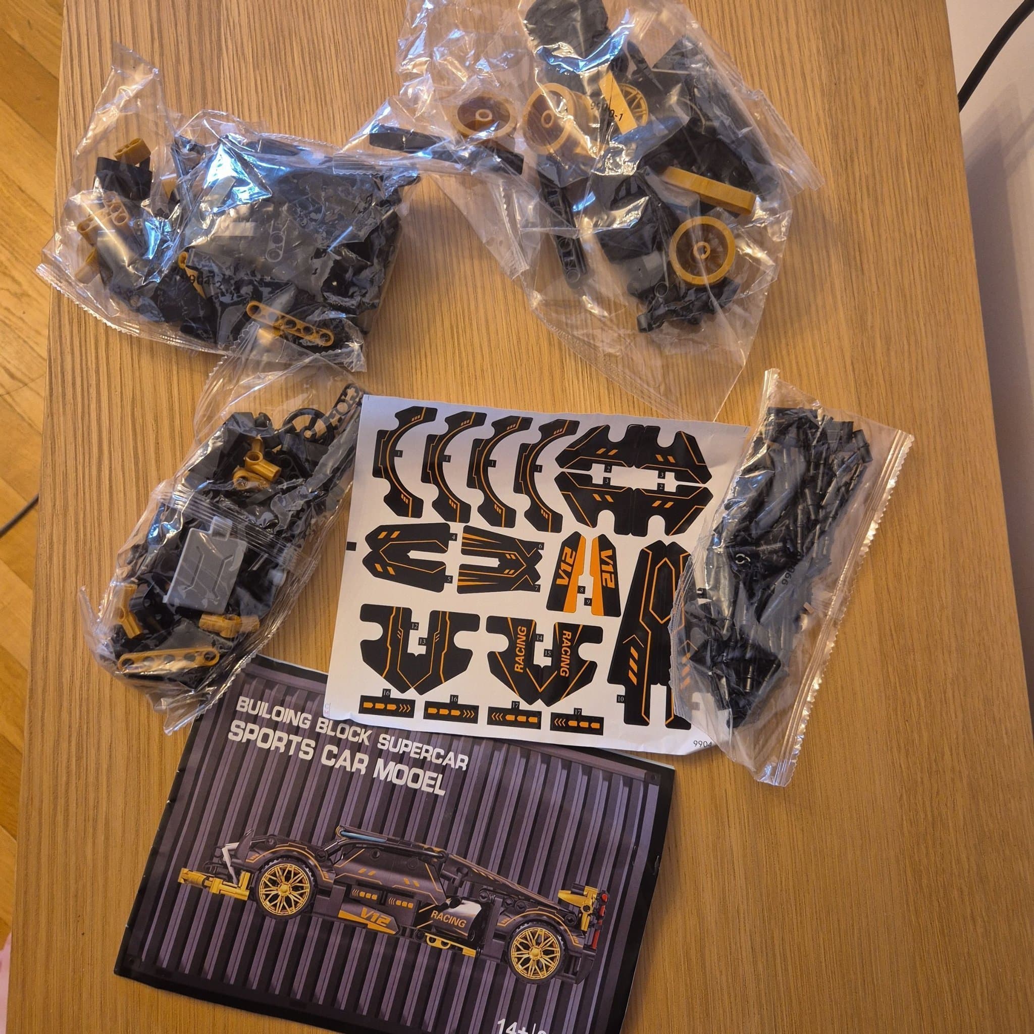 Building Block Supercar Sports Car Model