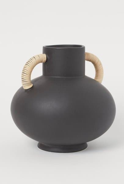 H&M Home Vas Stor keramik urna vas med handtag