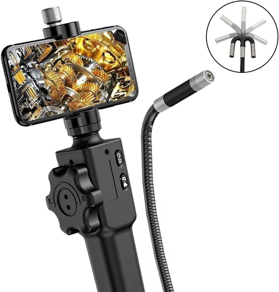 NYTT Endoskop med rörligt huvud HD 5.0MP Kamera inspektionskamera ljus