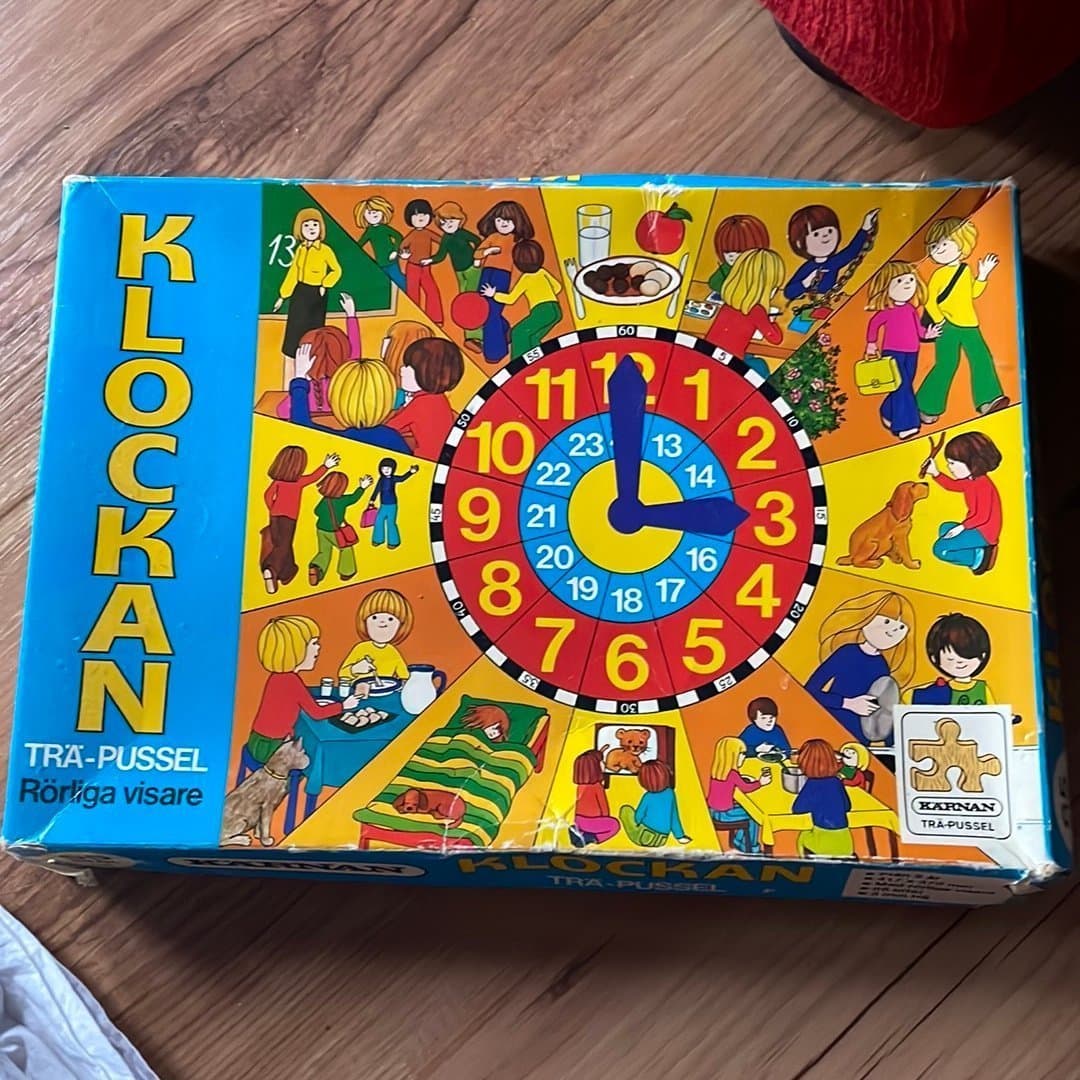 KLOCKAN Trä-pussel vintage