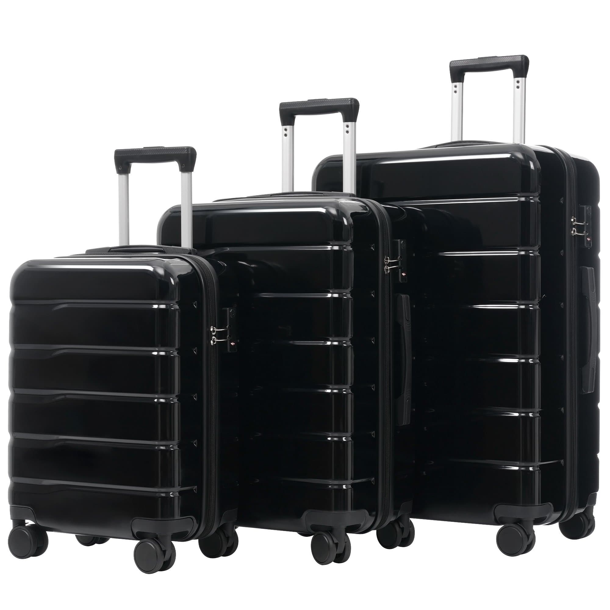 Three-piece Suitcases – Innovative design with front opening + drink holders