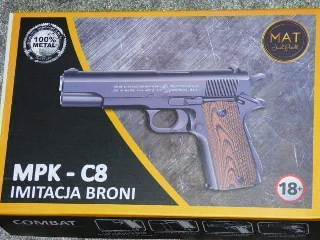METALL AIR SOFT PISTOL MPK-C8 + 500 st BBS kulor på köpet!