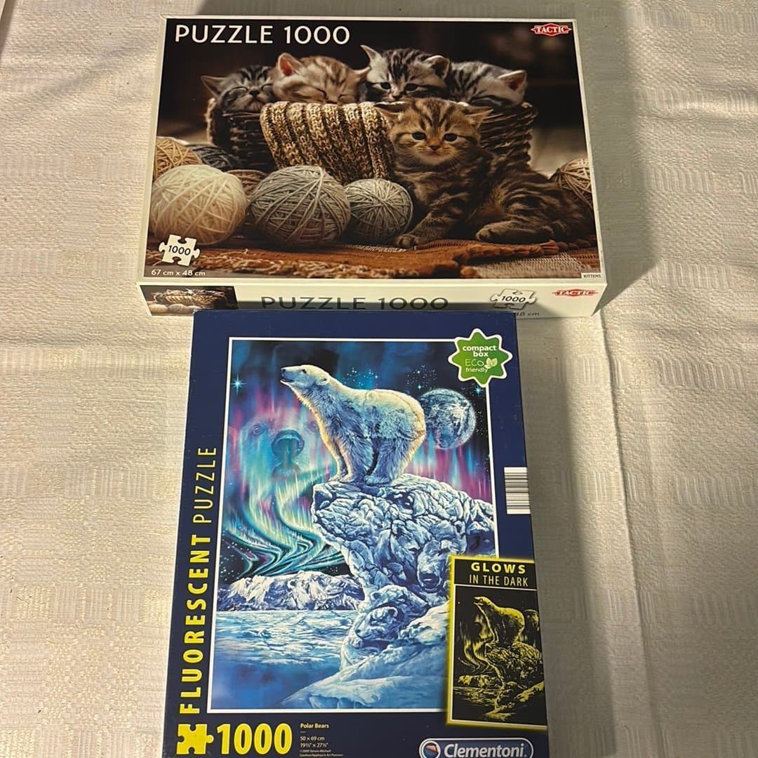 2 oanvända pussel Clementoni och Tactic