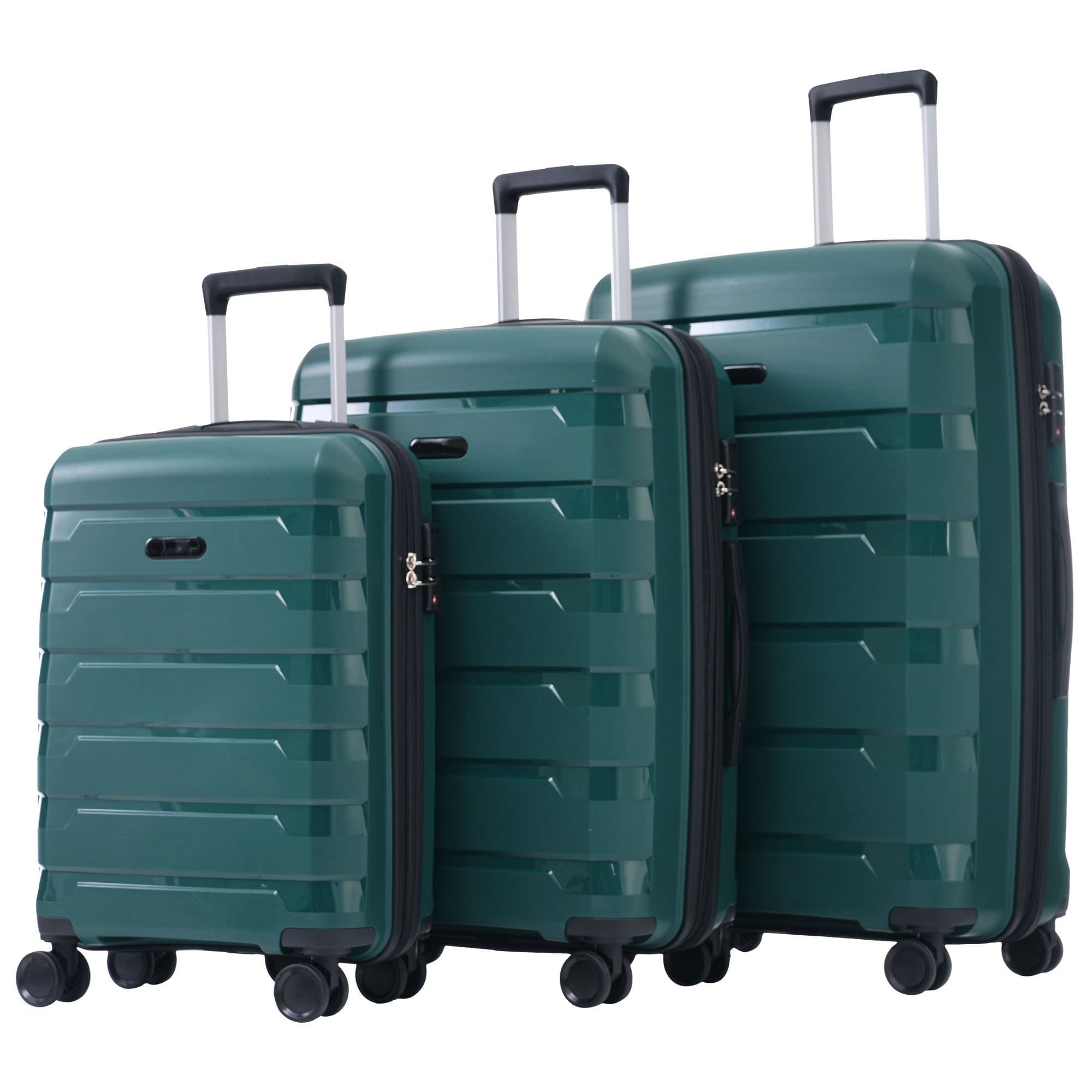 M-L-XL Suitcase, 3-piece suitcase, modern suitcase made of PP material