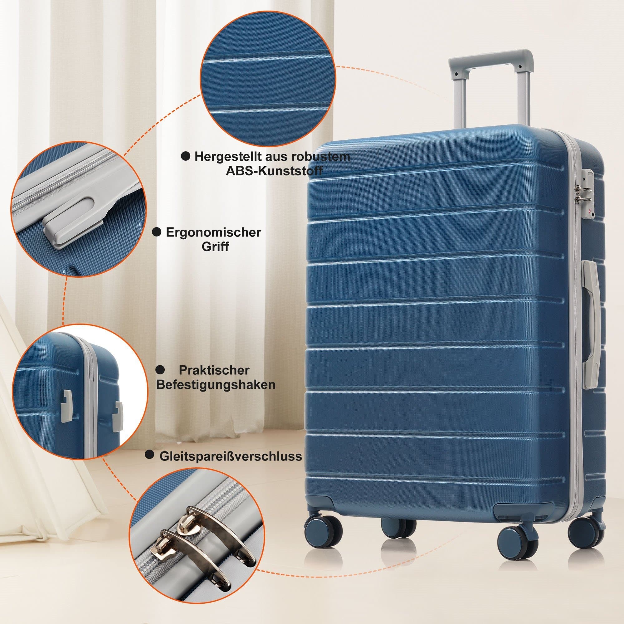 ABS hard shell suitcases, durable suitcases, suitcases with spinning wheels