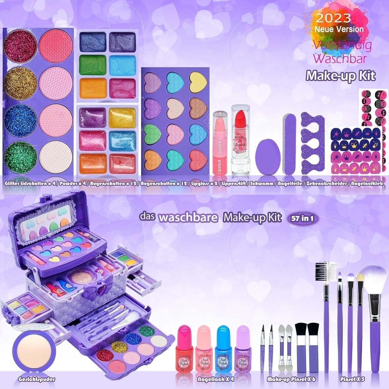 Sminkväska för barn med 57 tillbehör • 18,5 x 11,3 x 14 cm • Ord.pris 359kr