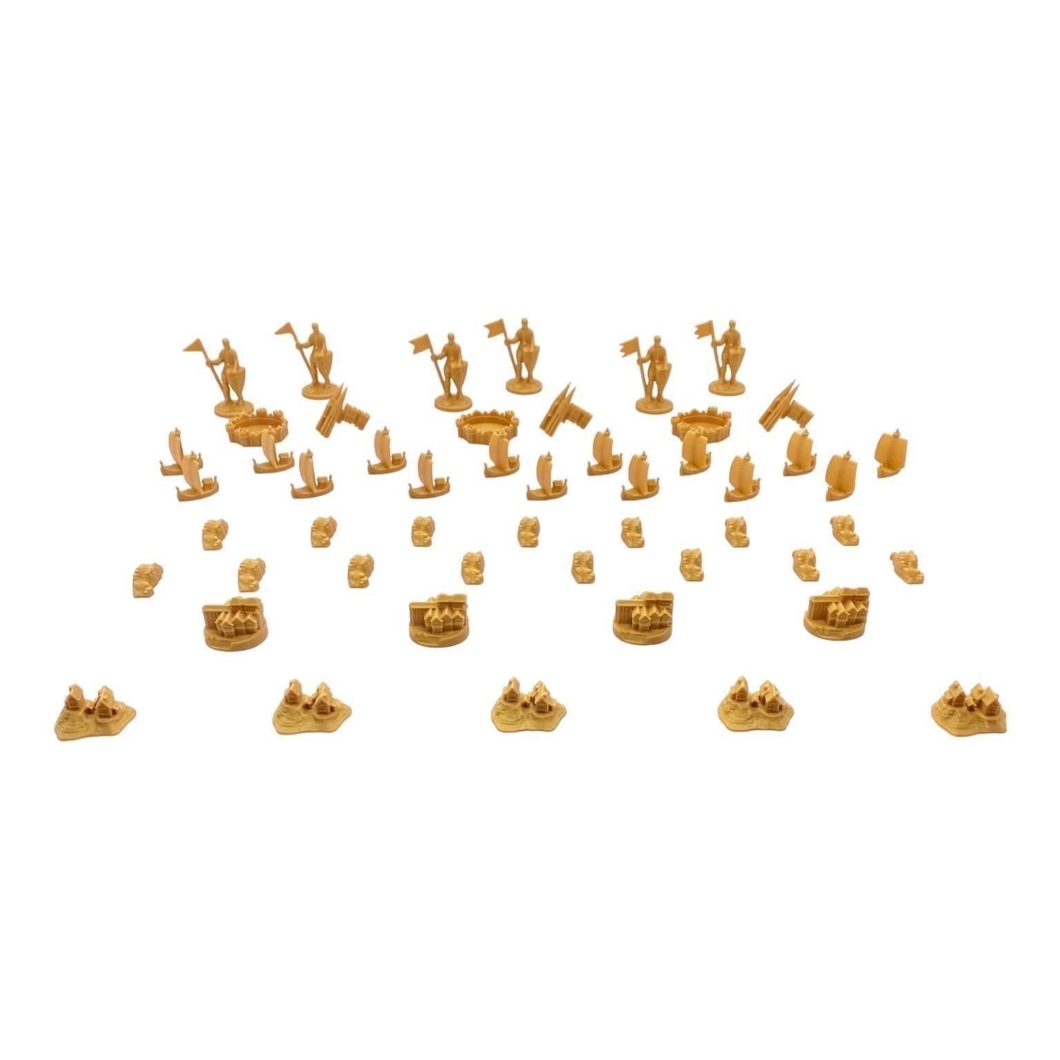 Catan The Most Favourite Bundle [Catan+SF+CK] (51 spelfigurer) - Golden