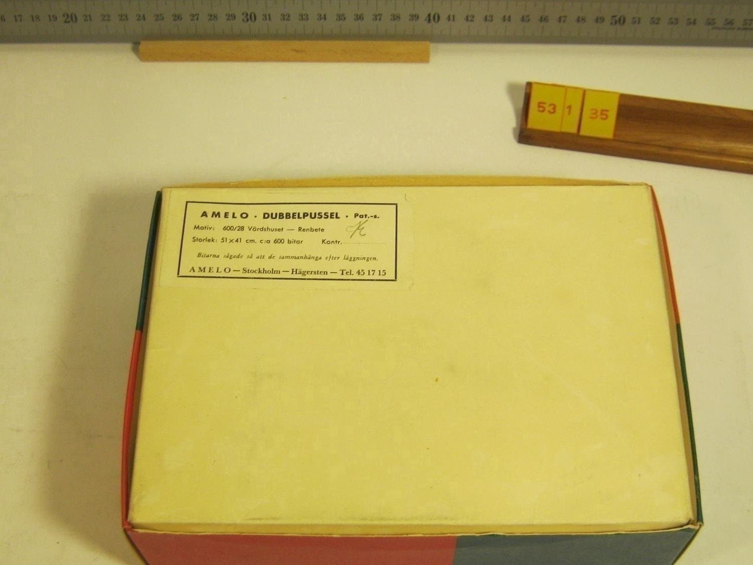 600 b Dubbel pussel trä, Värdshuset / Renbete, Äldre Amelo, Mkt fint skick, Kpl