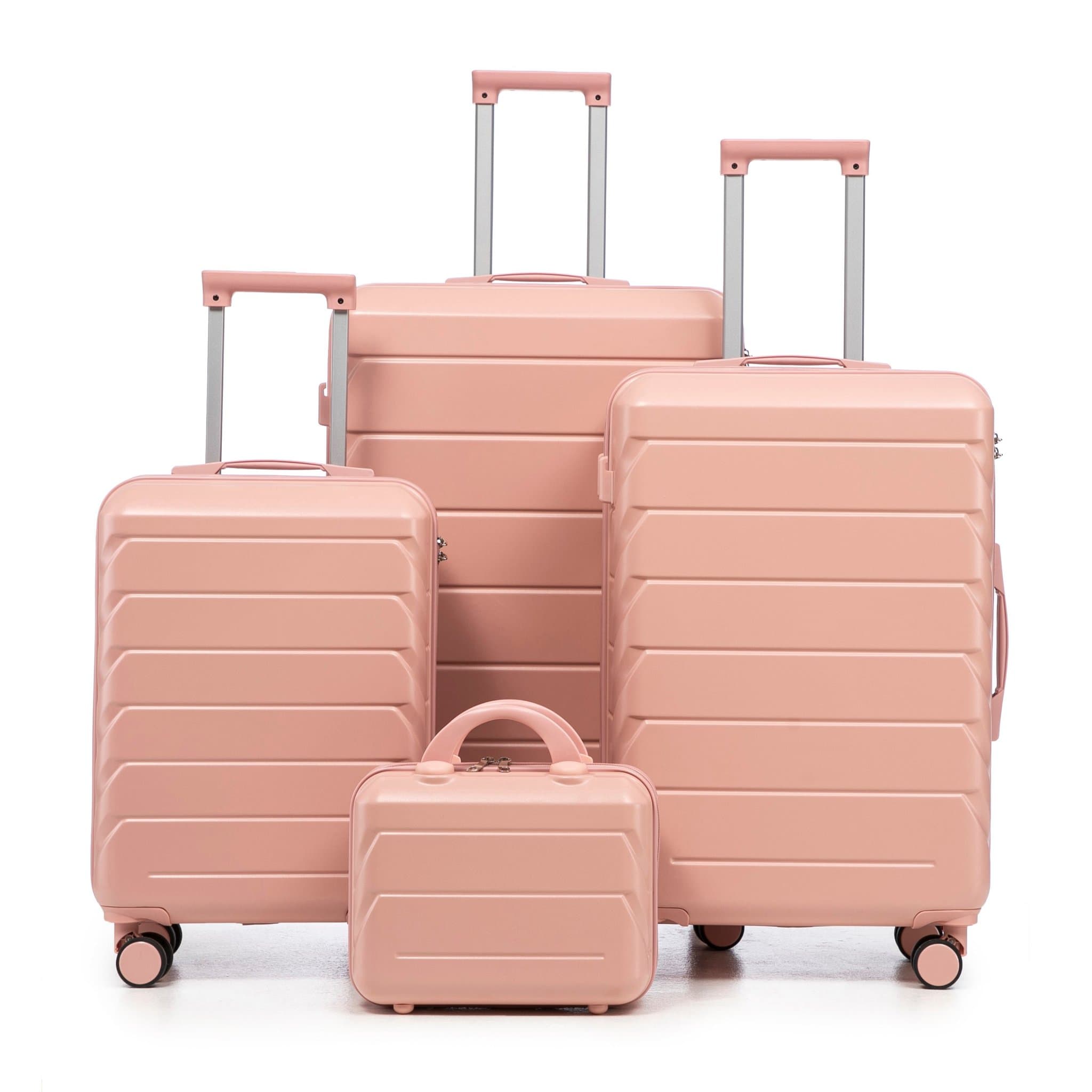 14"/19"/24"/28" 4-piece ABS spinner suitcase set