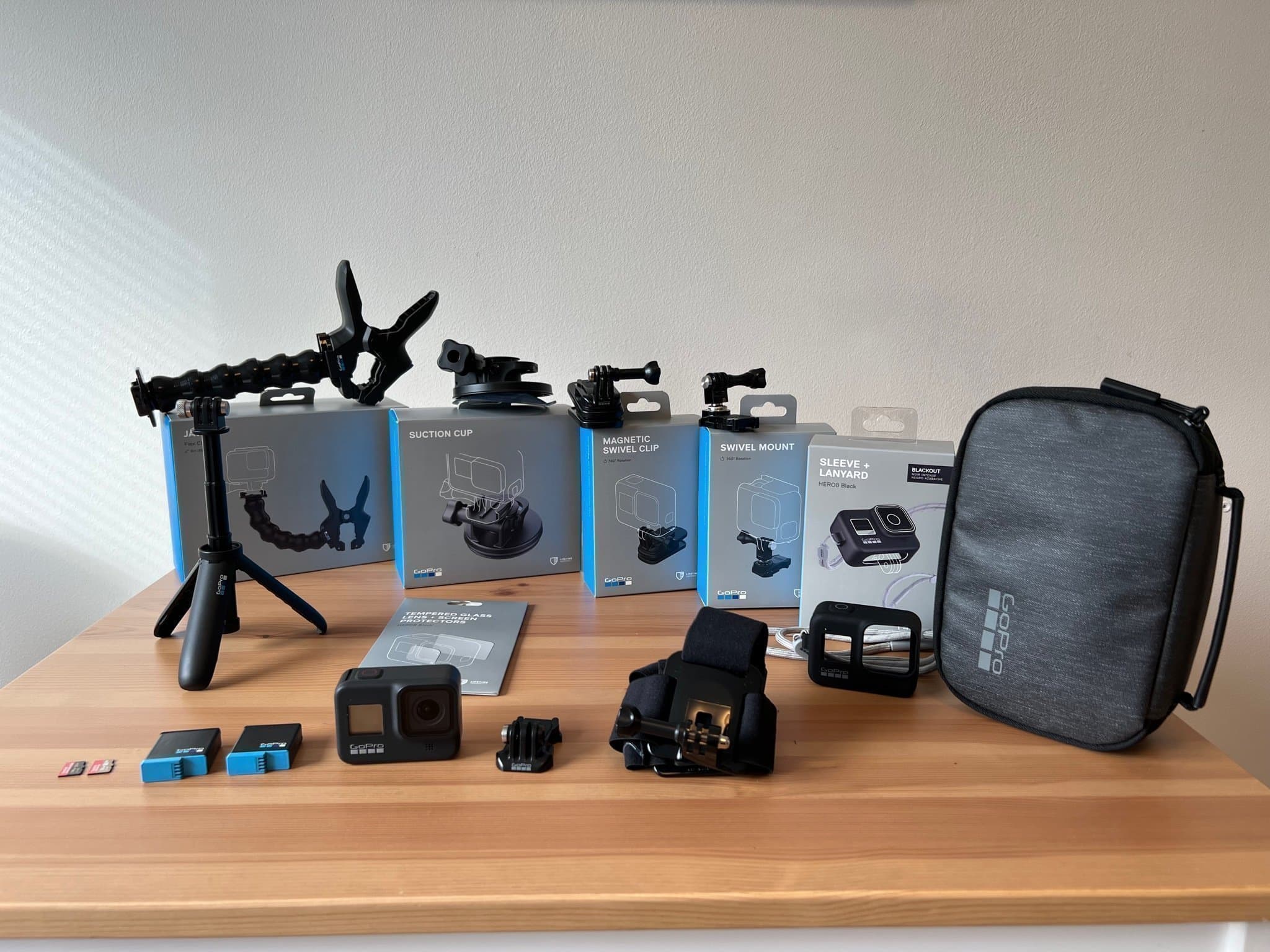 GoPro Hero 8 kamera med originaltillbehör