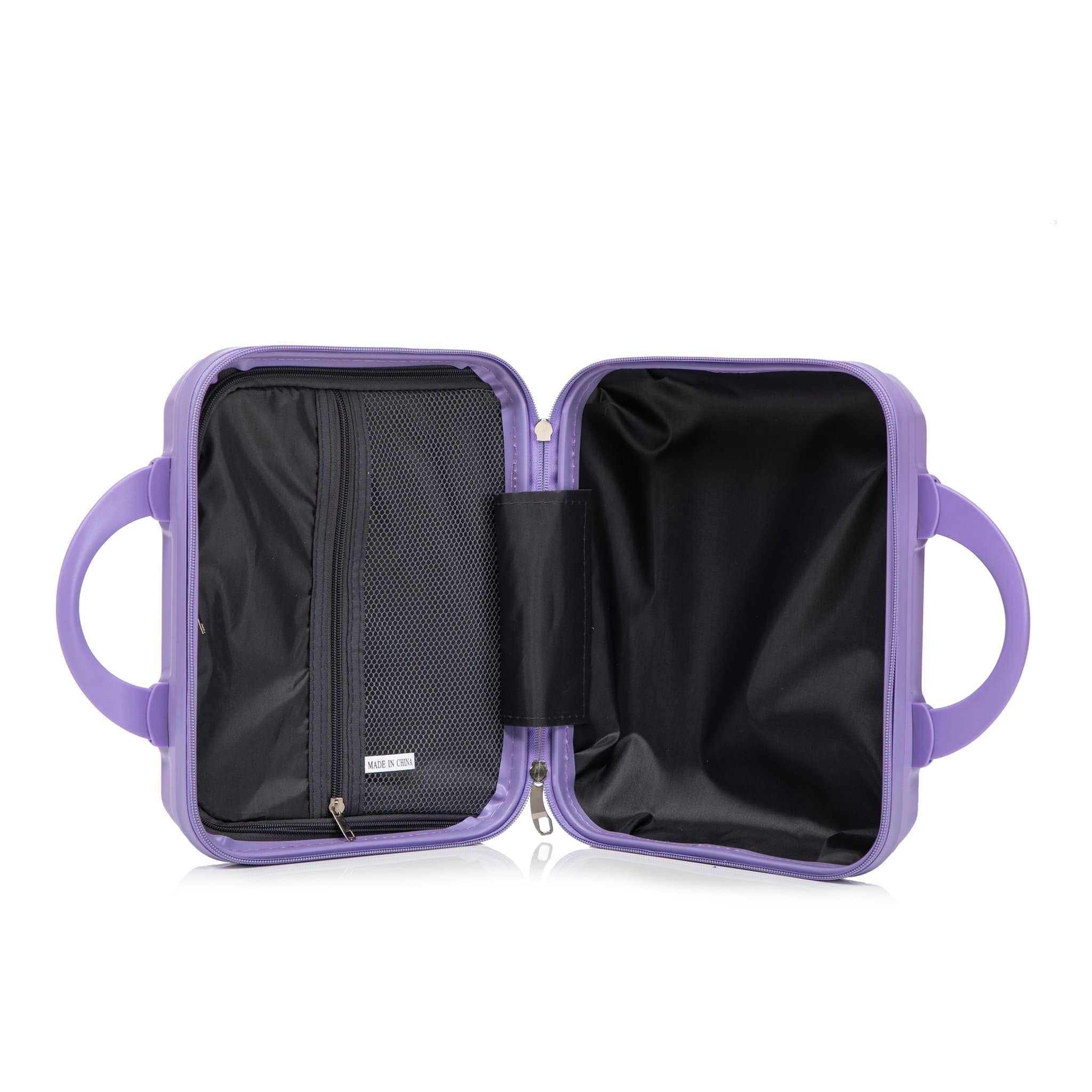 14"/19"/24"/28" 4-piece ABS Spinner Luggage Travel Bag Set Blue + Purple