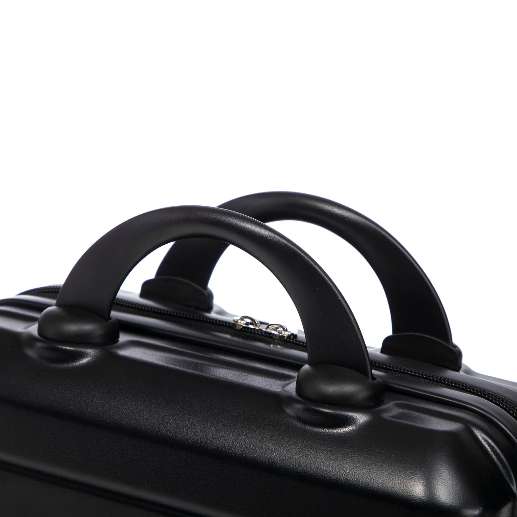 14"/19" 2-piece ABS spinner suitcase with combination lock and 14" makeup bag