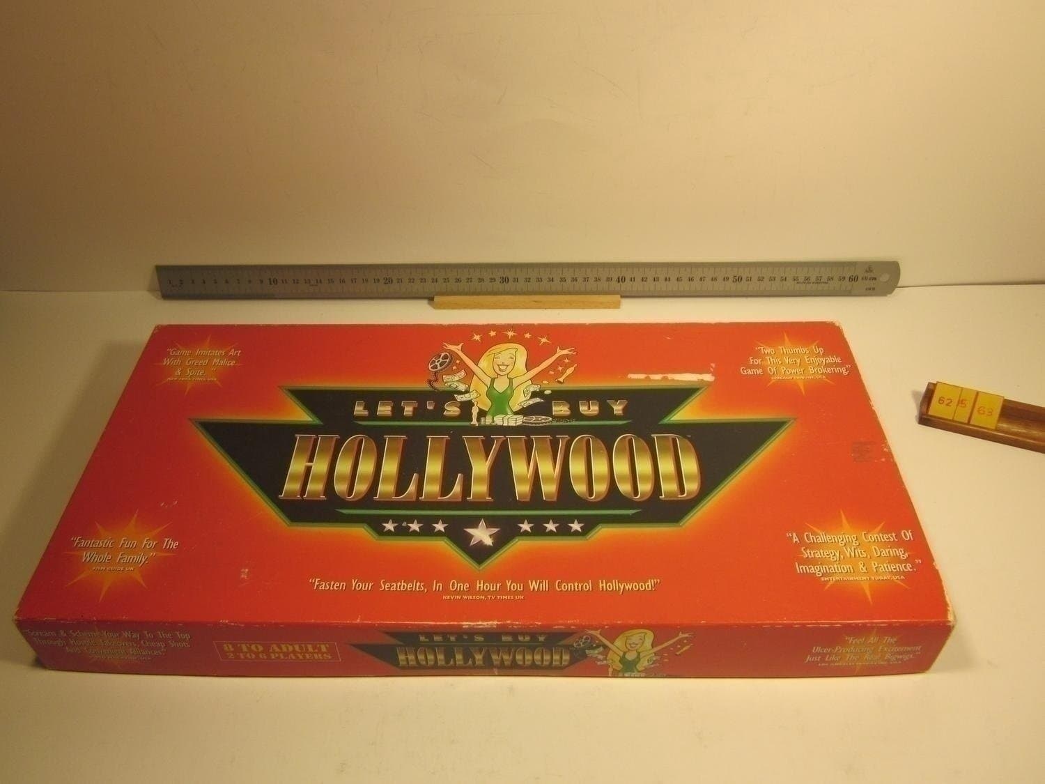 (monopol) Let´s buy Hollywood 1991, Komplett med innehåll i Nyskick