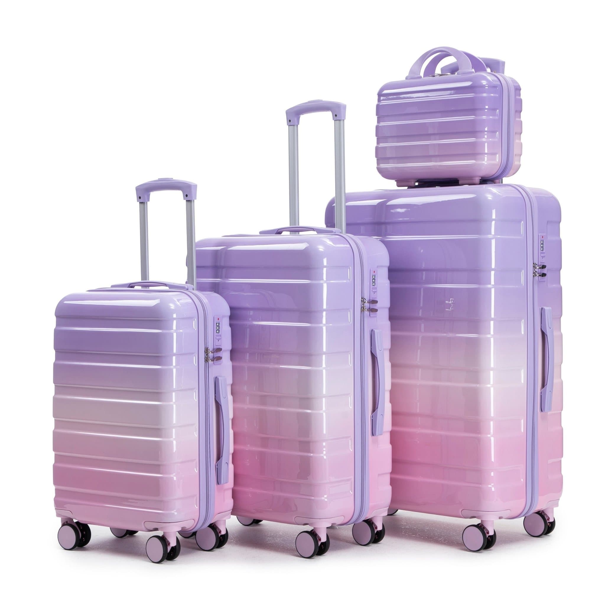 14"/20"/24"/28" 4-piece PC Suitcases Purple