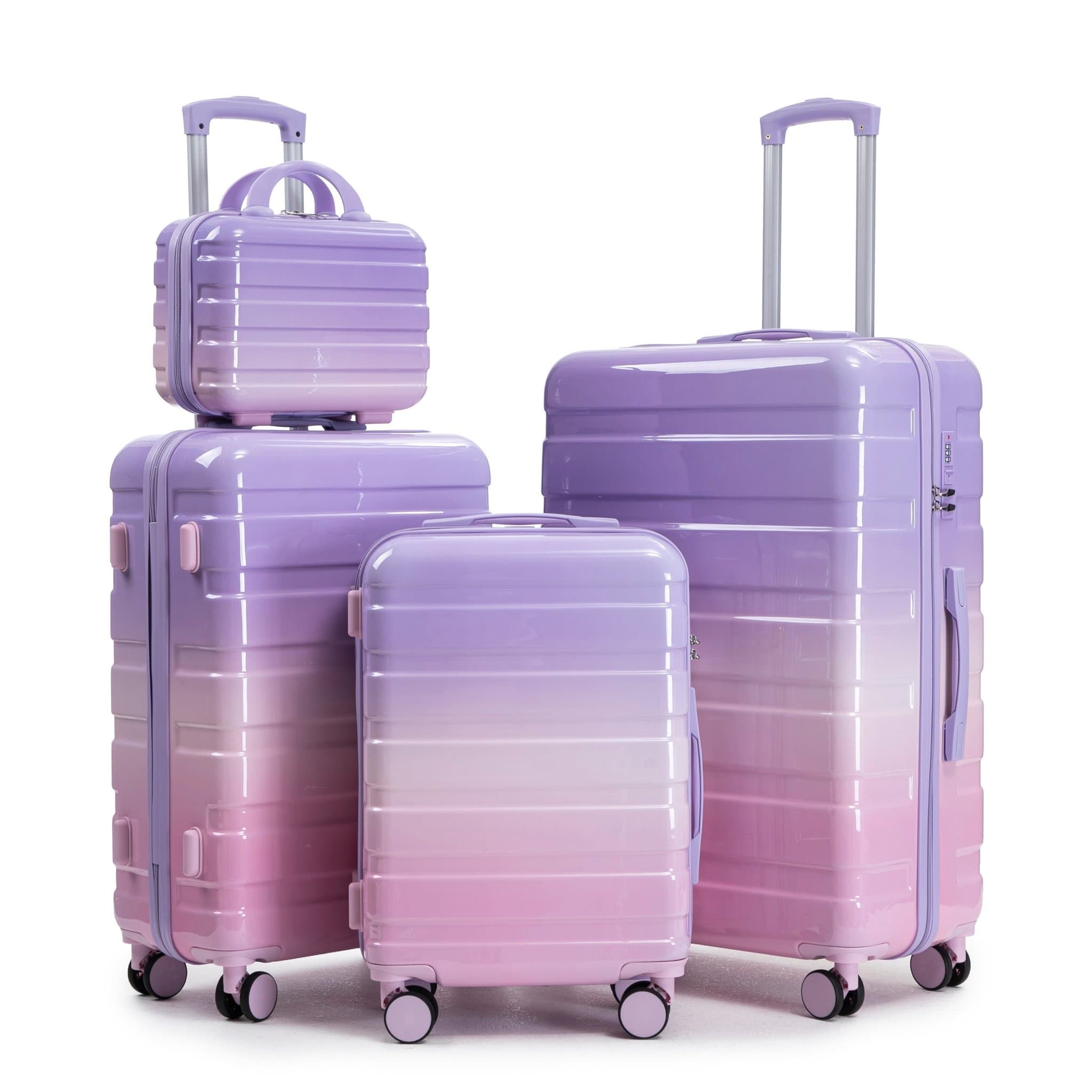 14"/20"/24"/28" 4-piece PC Suitcases Purple