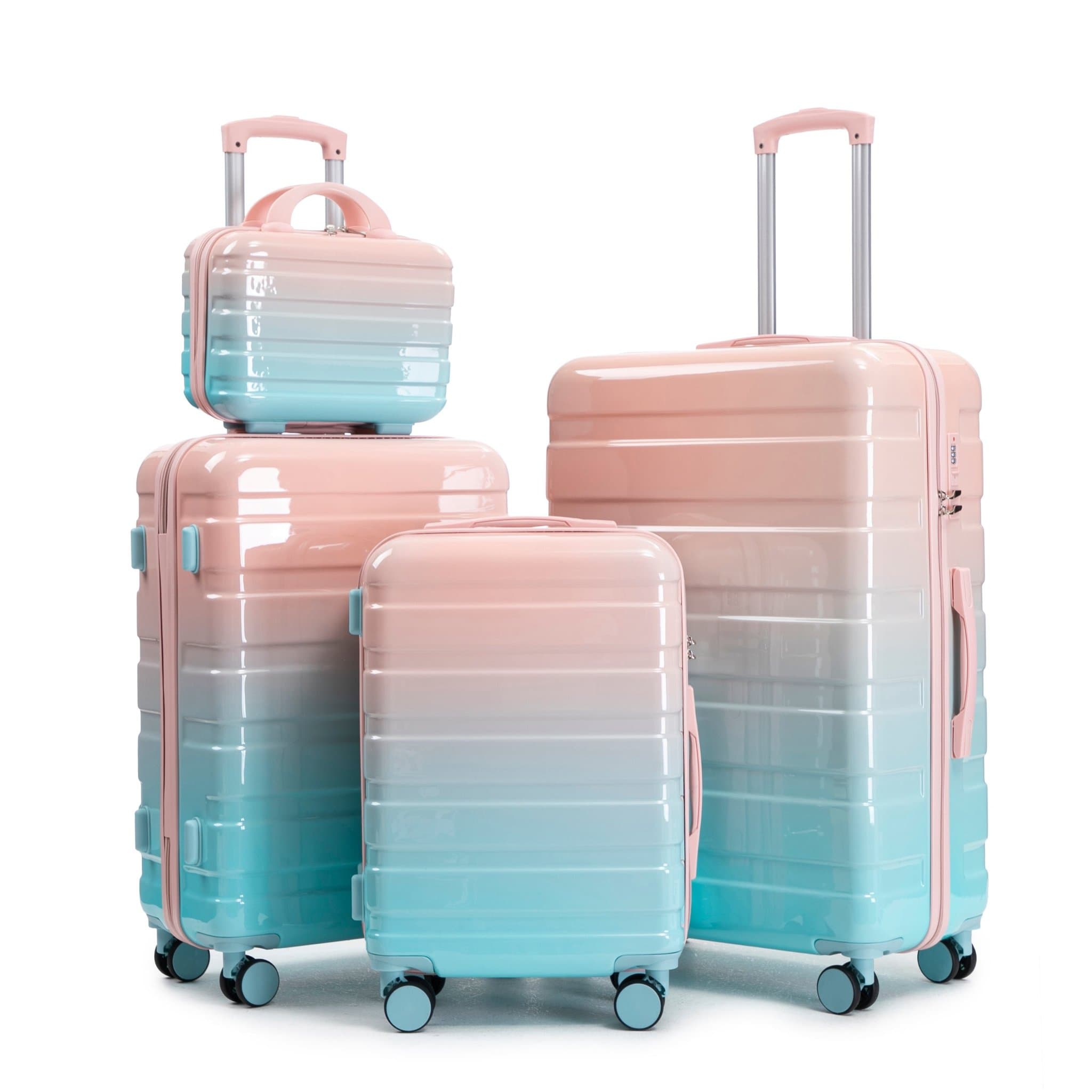 14"/20"/24"/28" 4-piece PC Suitcase pink