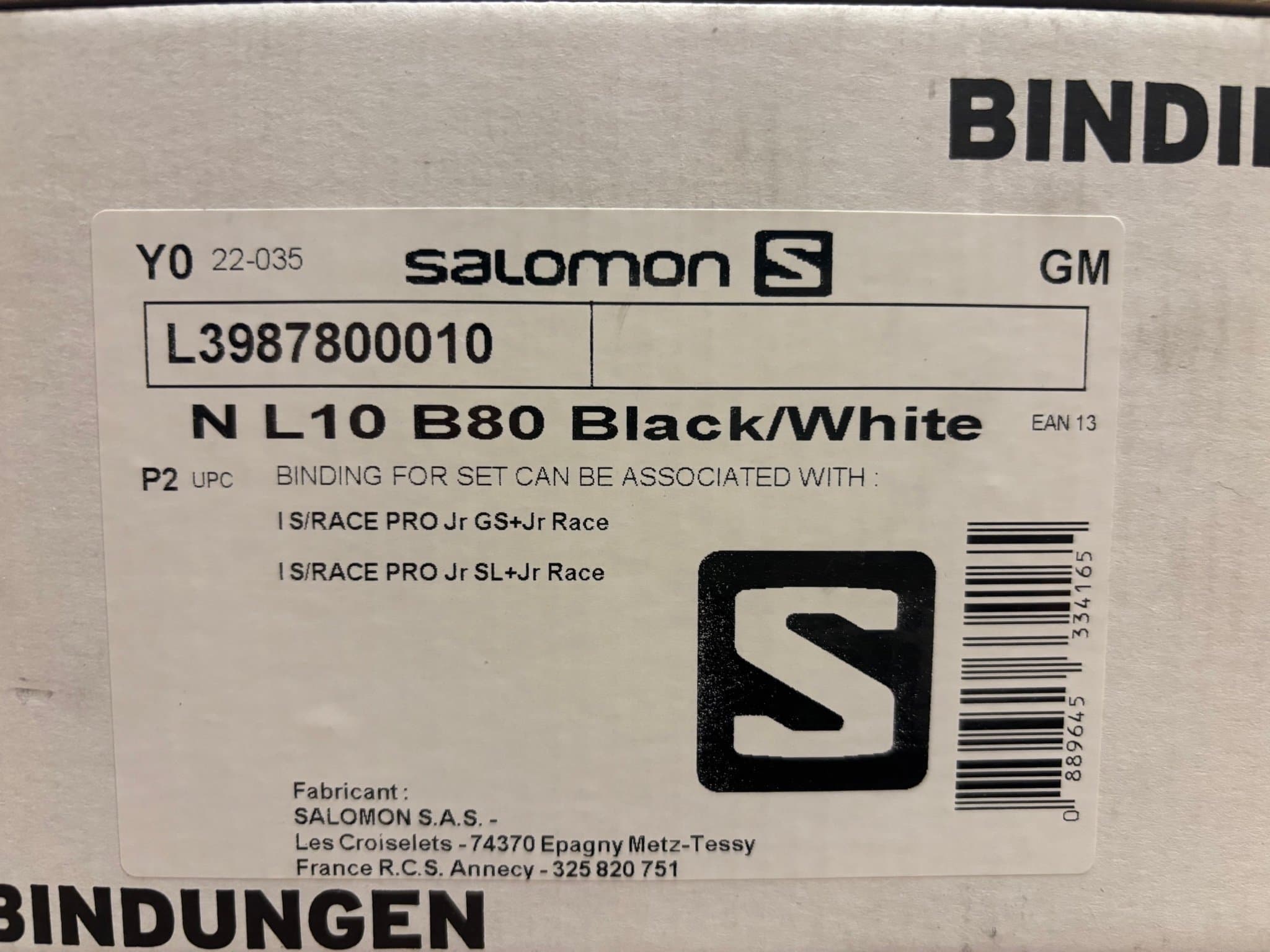 Salomon N L10 B80 Skidbindningar