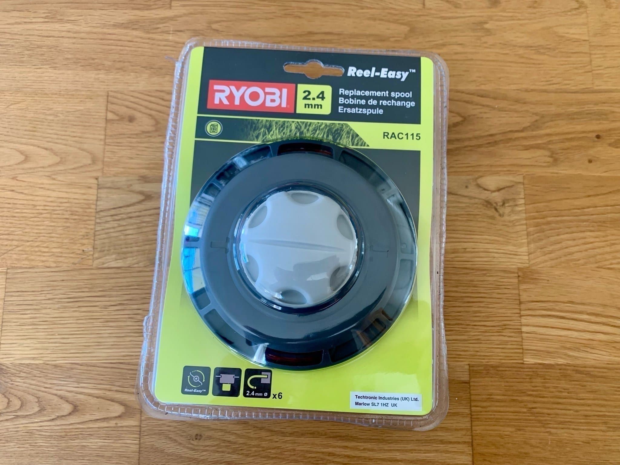 Ryobi RAC115 Reel-Easy™ trimmerhuvud med 2,4 mm trimmertråd