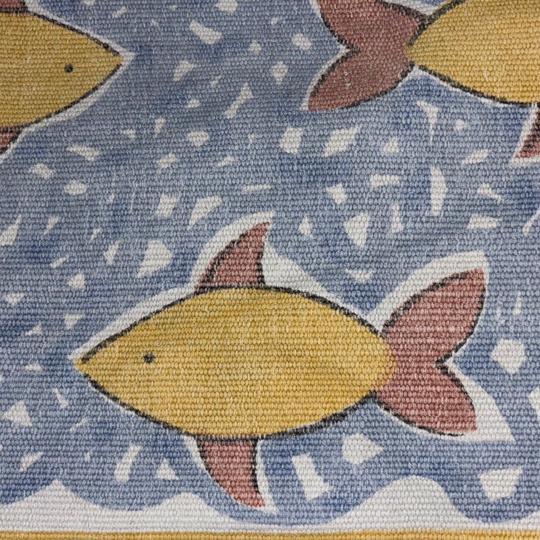 Matta med fiskmotiv badrumsmatta fransk