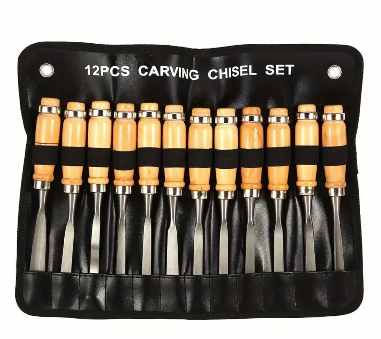 Träsnideri Mejselset - Carving chisel Set - 12 Delar - NYTT