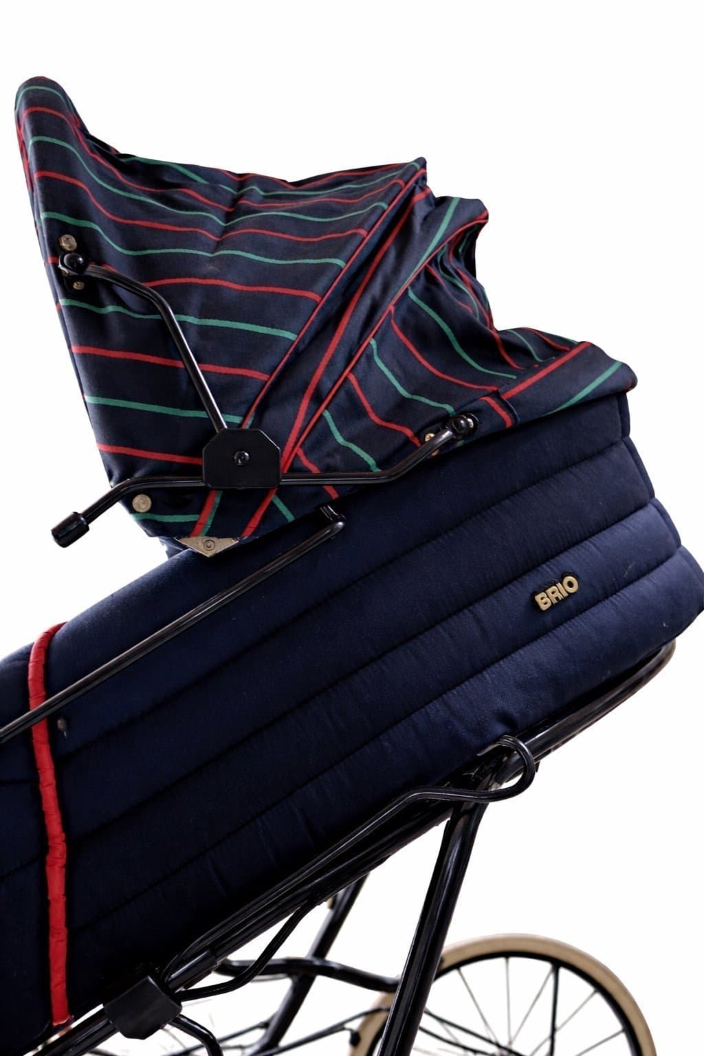 Vintage BRIO barnvagn klassisk liggvagn svensk design ca 1991