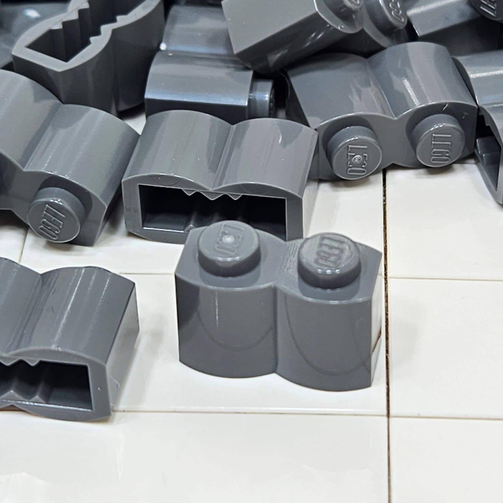 *NYTT* LEGO Palisade Brick 1x2 | 250st | Dark Stone Grey | 4211095 30136 | Kloss