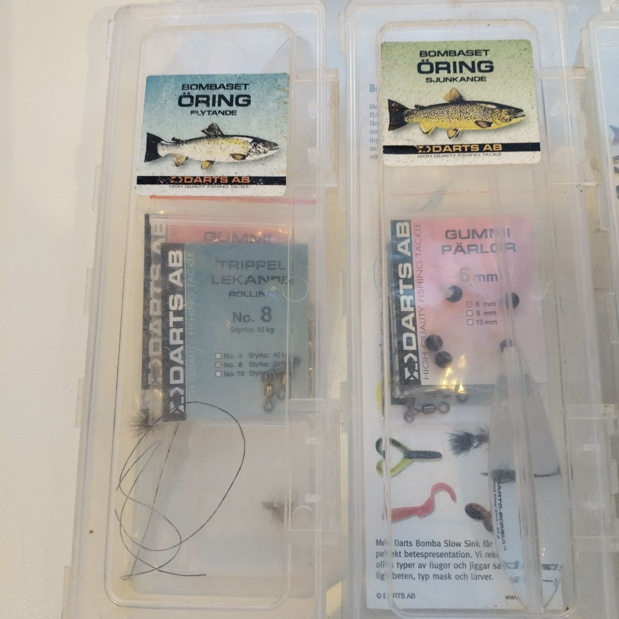 Fiskeset med färdiga kit beten och krokar