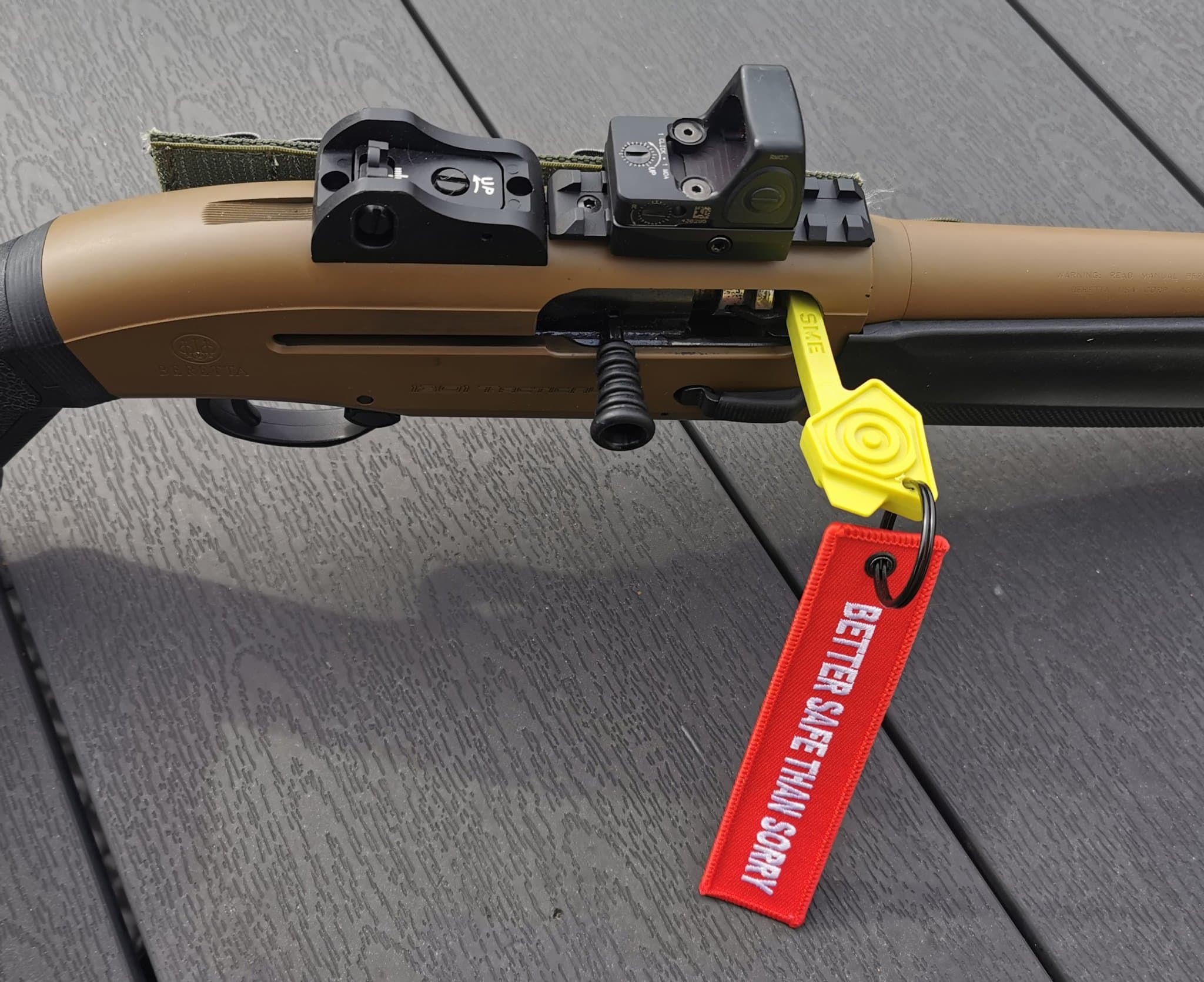 2st Chamber Flags för Semiauto Hagel + 2st nyckelringar