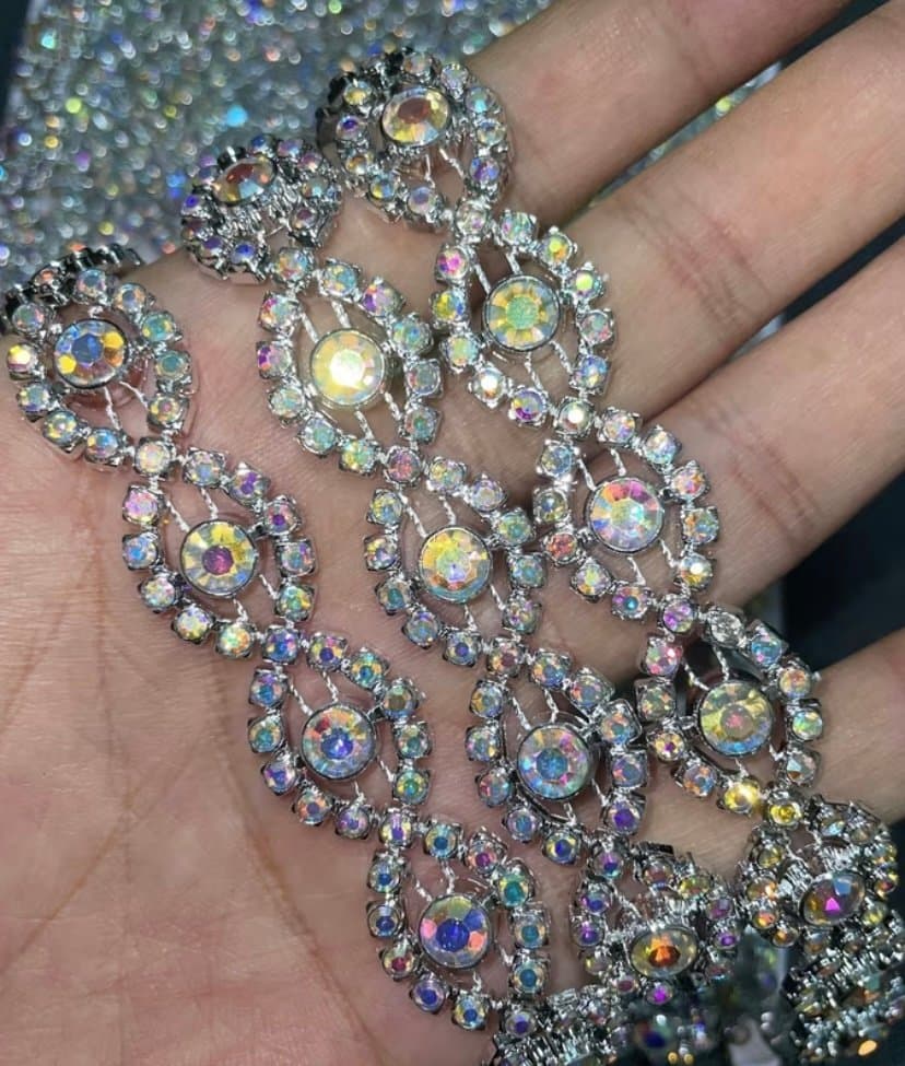 Glittrande Rhinestoneprydnad för , Hattdekoration, Väskdekoration,